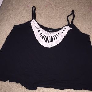 A black tank top crop top